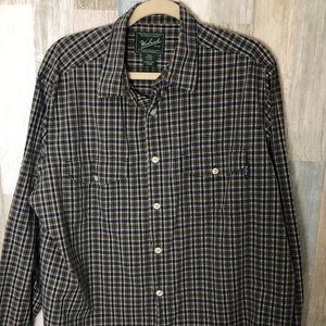 WOOLRICH Plaid Button Up Long Sleeve Shirt